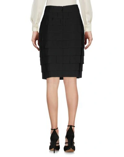 Shop Moschino Knee Length Skirts In Black