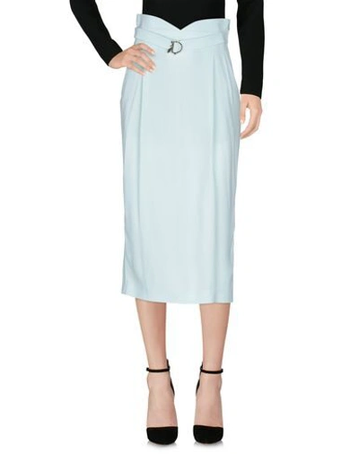 Shop Patrizia Pepe Midi Skirts In Light Green