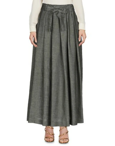 Shop The Editor Maxi Skirts In Military Green