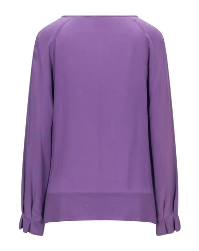 Shop Gotha Blouse In Mauve