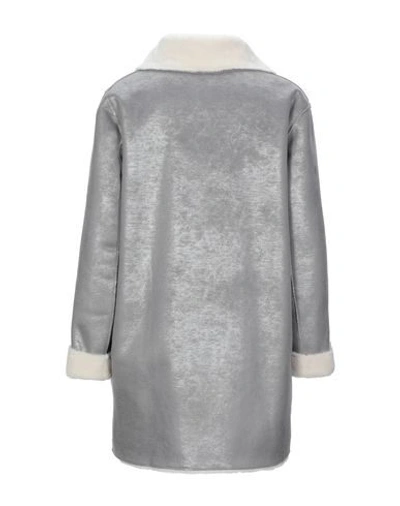Shop Liviana Conti Woman Coat Grey Size 10 Polyurethane