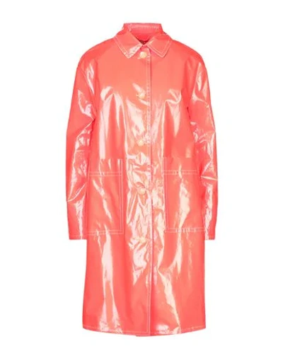 Shop Aspesi Woman Overcoat & Trench Coat Orange Size M Polyester