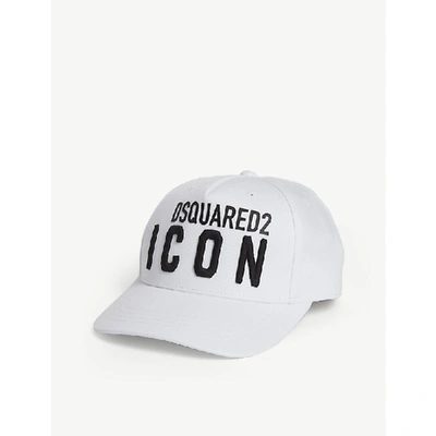 Shop Dsquared2 Icon Cotton Cap 8-14 Years In White