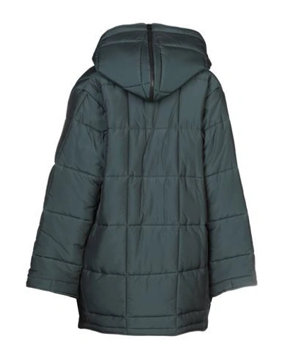 Shop Dondup Synthetic Down Jackets In Dark Green