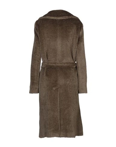 Shop Marella Coat In Dark Green