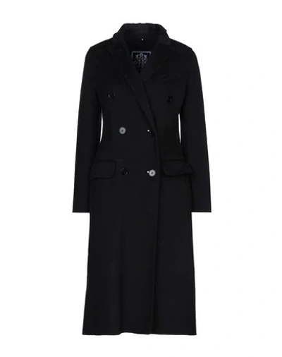 Shop High By Claire Campbell Coats In Dark Blue