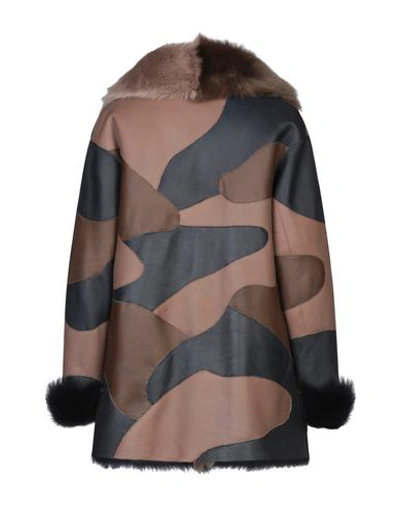 Shop Blancha Coat In Dark Brown