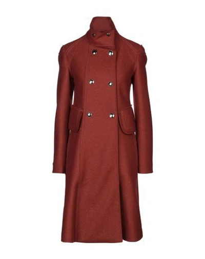 Shop High By Claire Campbell Coats In Rust