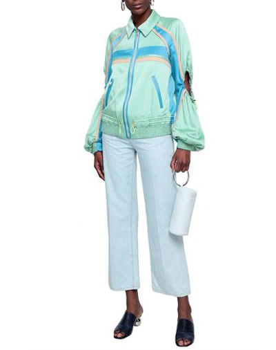 Shop Peter Pilotto Woman Jacket Light Green Size 8 Acetate, Viscose, Wool