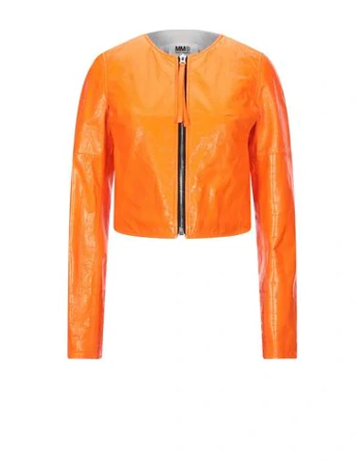 Shop Mm6 Maison Margiela Jackets In Orange
