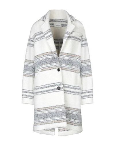 Shop Isabel Marant Étoile Marant Étoile Woman Coat Ivory Size 10 Acrylic, Polyester, Wool, Alpaca Wool