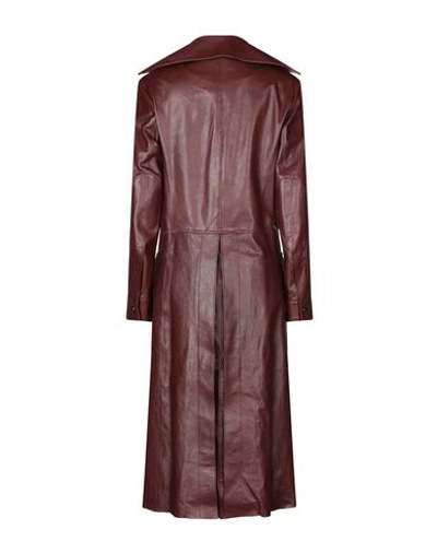 Shop Chloé Woman Coat Cocoa Size 6 Lambskin In Brown