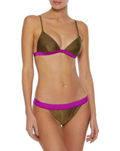 Shop Zimmermann Bikini Tops In Military Green