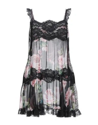 Shop Dolce & Gabbana Woman Slip Dress Black Size 10 Silk, Cotton, Polyamide, Viscose