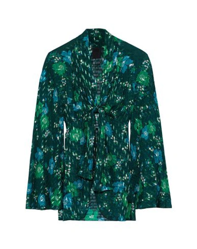 Shop Anna Sui Suit Jackets In Dark Green