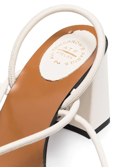 Shop Atp Atelier Andria 75mm Sandals In White