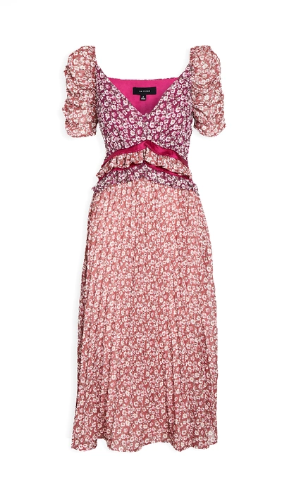 Shop En Saison Ditsy Floral Pleated Midi Dress In Multi