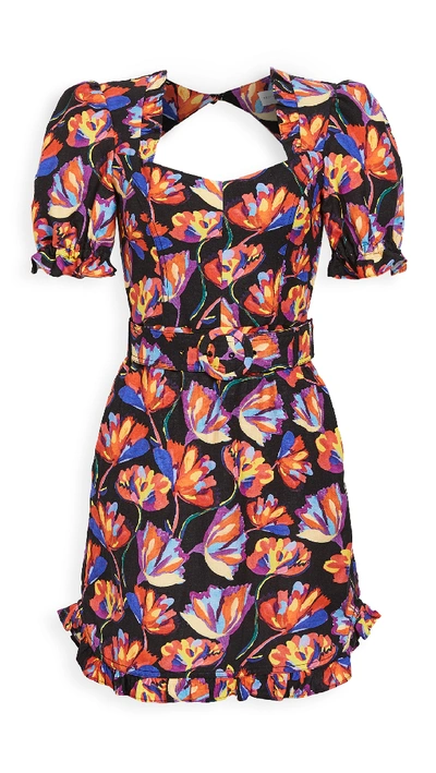 Shop Rebecca Vallance Cintia Short Sleeve Mini Dress In Cintia Print