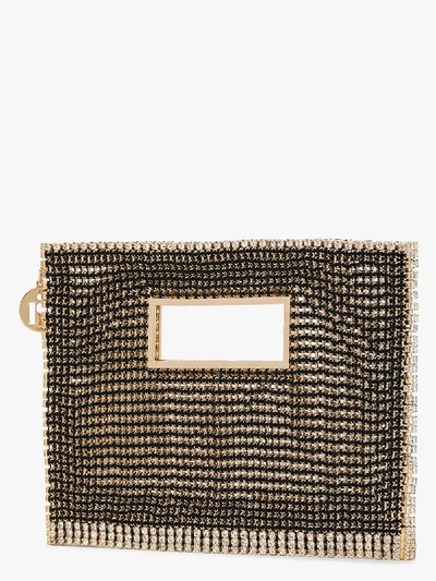 Shop Rosantica Black Iside Crystal Clutch Bag