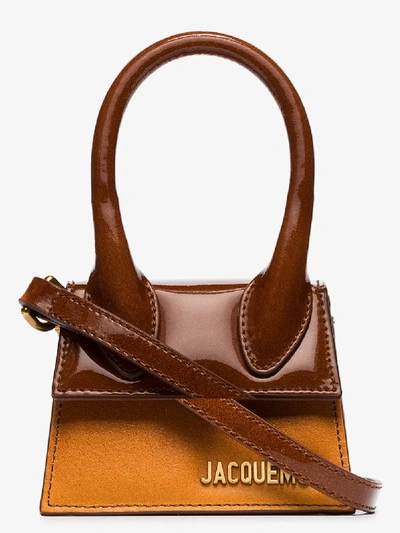 Shop Jacquemus Orange Le Chiquito Leather Mini Bag