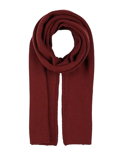 Shop Cruciani Scarves In Brick Red