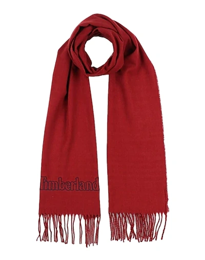 Shop Timberland Scarves In Maroon