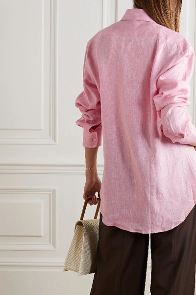 Shop Emma Willis Jermyn Street Linen Shirt In Pink
