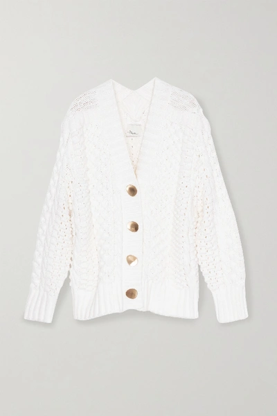 Shop 3.1 Phillip Lim / フィリップ リム Cable-knit Wool-blend Cardigan In White