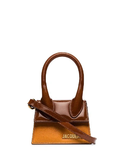 Shop Jacquemus Le Chiquito Mini Leather Tote Bag In Orange