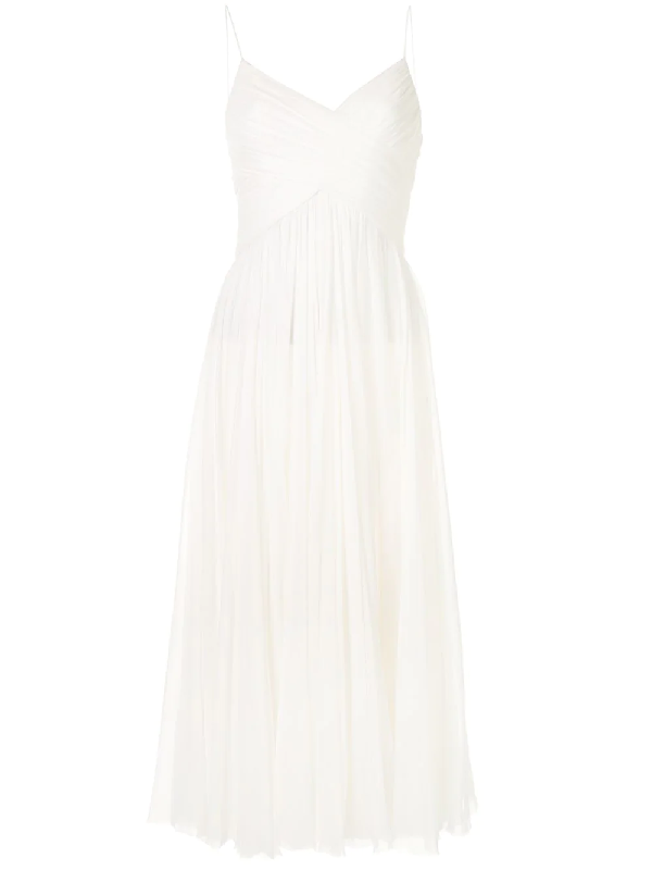 white silk midi