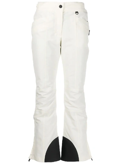 Shop Moncler Kick-flare Ski Trousers In White