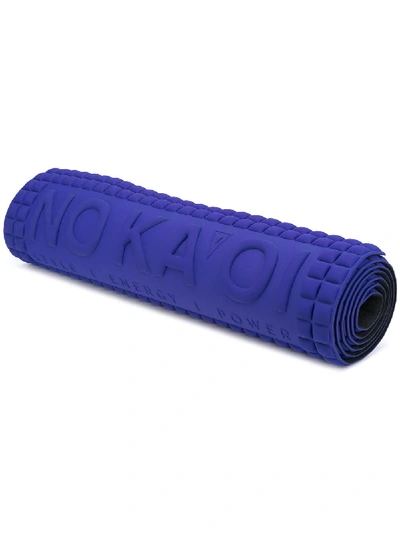 Shop No Ka'oi Debossed-logo Yoga Mat In Purple