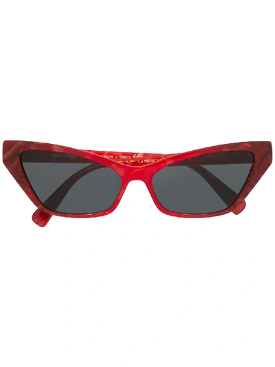 Shop Alain Mikli Le Matin Cat Eye Sunglasses In Red