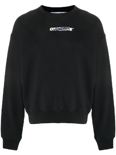 Shop Off-white Hand Painters Printed Sweatshirt In Black