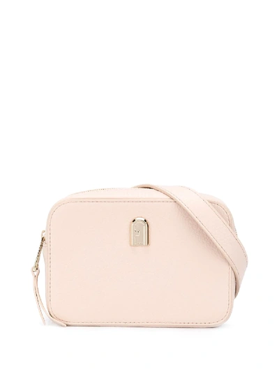 Shop Furla Logo Plaque Belt Bag In Pink