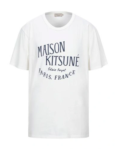 Shop Maison Kitsuné T-shirts In Ivory