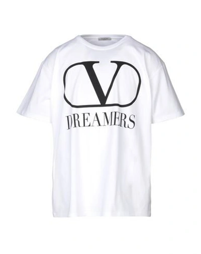 Shop Valentino Garavani Man T-shirt White Size M Cotton