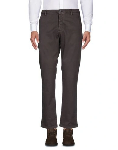 Shop Pence Man Pants Dark Brown Size 38 Cotton, Modal, Elastane