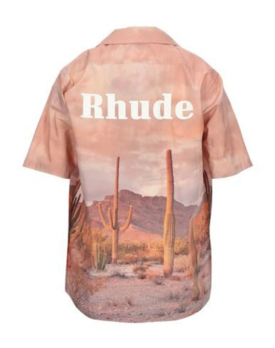 Shop Rhude Shirts In Rust