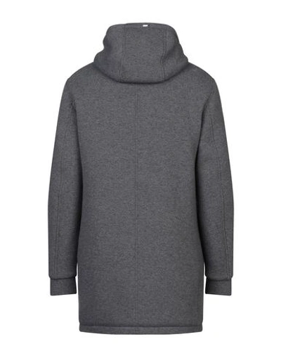 Shop Herno Man Coat Grey Size 40 Wool, Polyamide