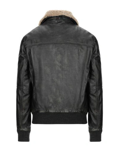 Shop Andrea D'amico Leather Jacket In Black