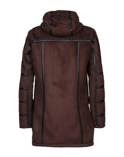 Shop Patrizia Pepe Coats In Dark Brown