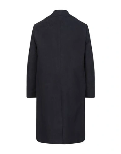 Shop Mp Massimo Piombo Coats In Dark Blue