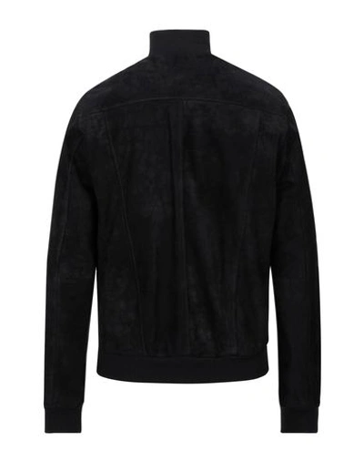 Shop Aglini Leather Jacket In Black