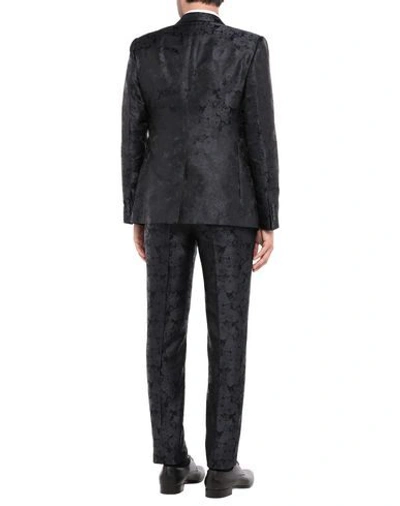 Shop Dolce & Gabbana Man Suit Midnight Blue Size 34 Silk
