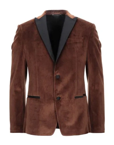 Shop Alessandro Dell'acqua Suit Jackets In Brown