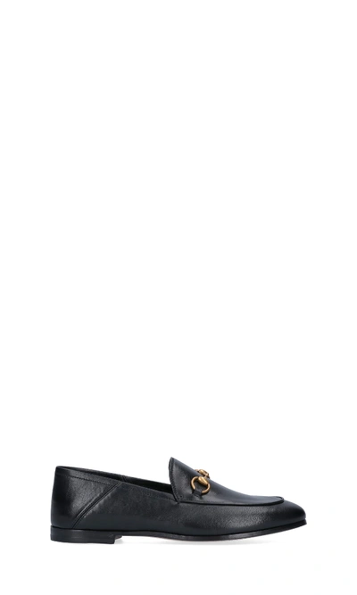 Shop Gucci Brixton Horsebit Loafers In Black