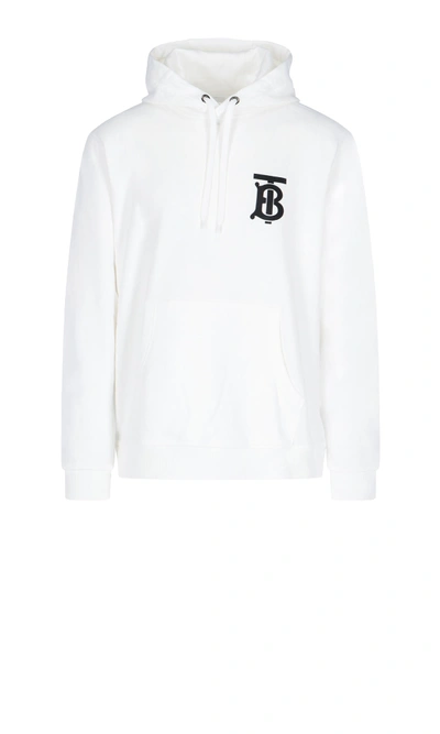 Shop Burberry Monogram Hoodie In White