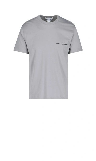 Shop Comme Des Garçons Shirt Crew-neck Logo T-shirt In Grey