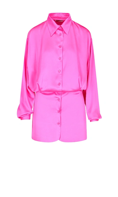 Shop Attico Chemisier Mini Dress In Pink